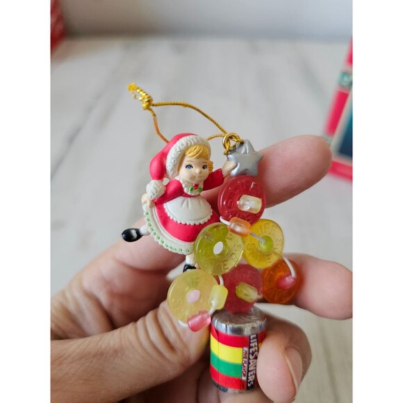 Enesco Lifesavers starring role Xmas candy ornament vintage Xmas tree 1995 13705 - Picture 8 of 9